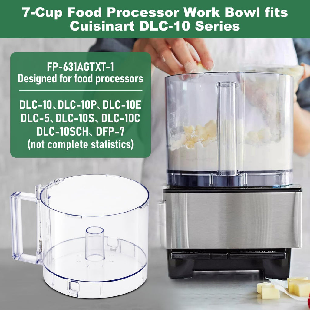 Food Processor Work Bowl 7-Cup with 4 Locking Tabs A3681