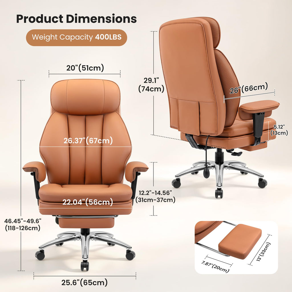 Big and Tall Office Chair with Inflatable Lumbar Support B509