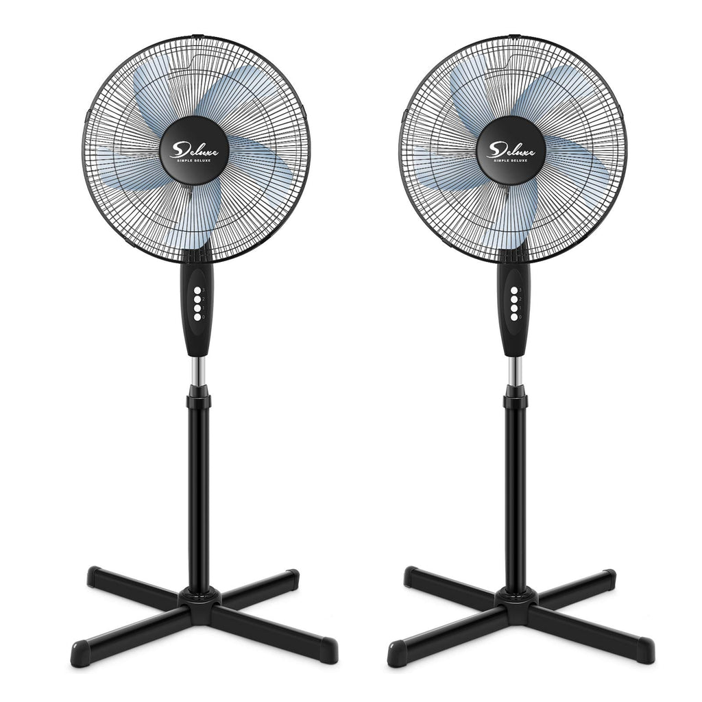 16″ 3 Speed Oscillating Pedestal Stand Fan, Black X597