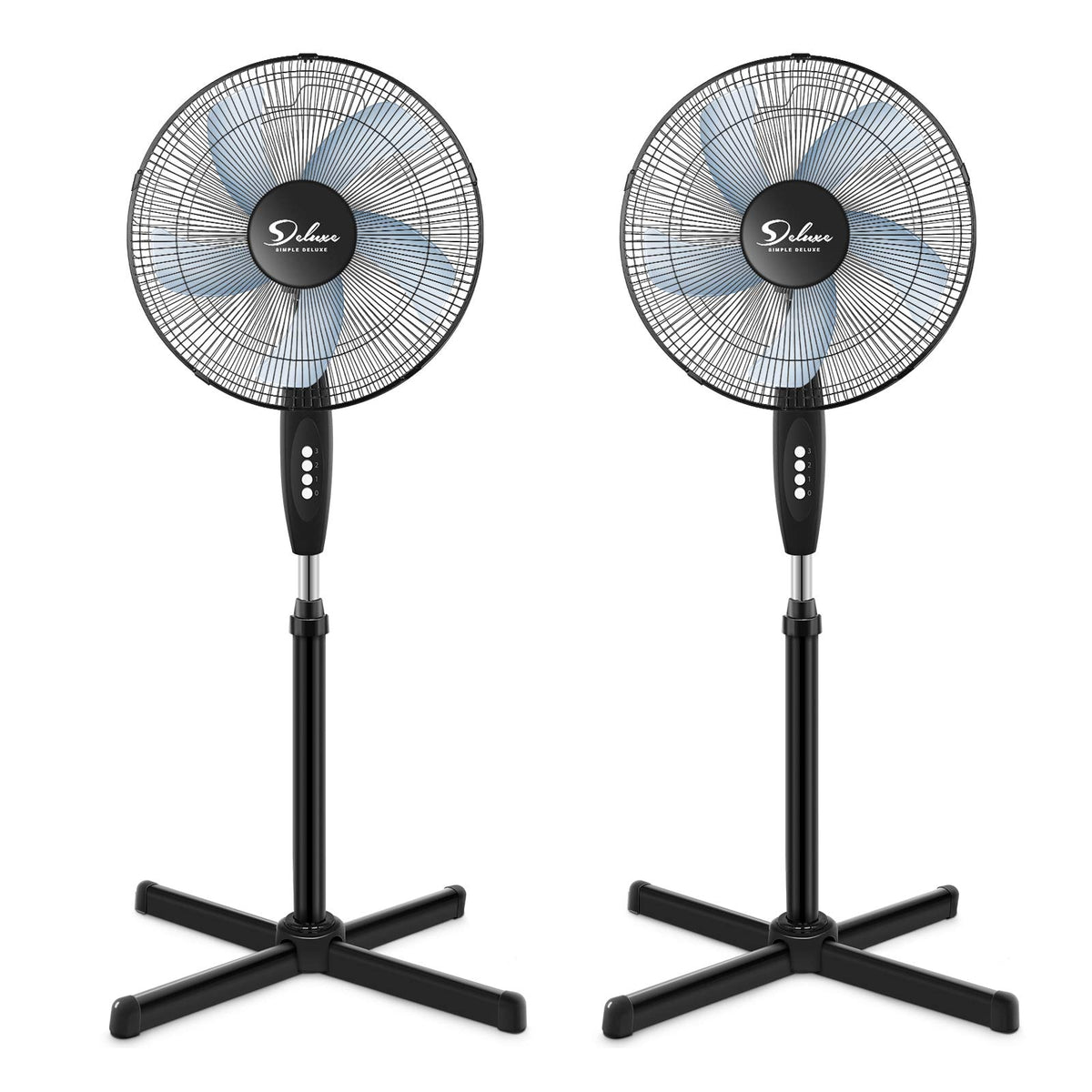 16″ 3 Speed Oscillating Pedestal Stand Fan, Black X597