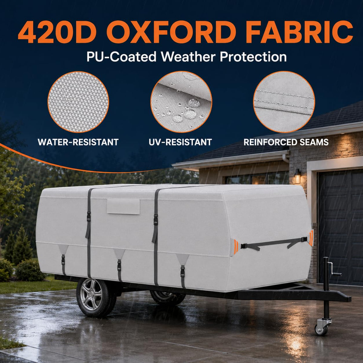 420D Oxford Pop Up Camper Cover F6002