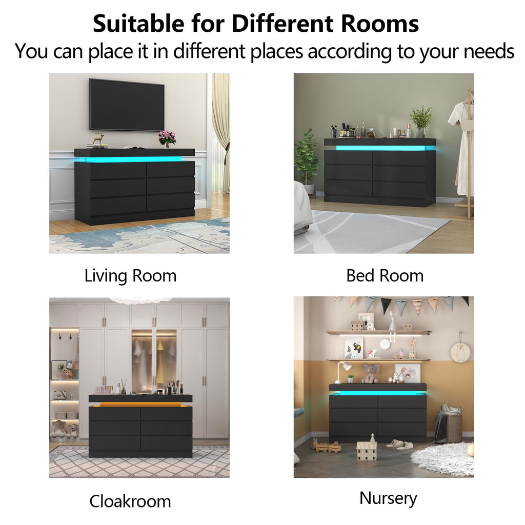 6 Drawer Dresser with Power Outlet P32576