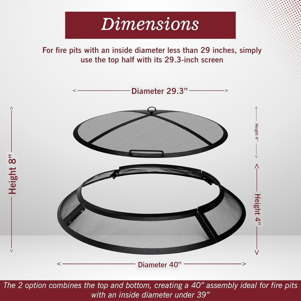 40 Inch Round Heavy Duty Fire Pit Screen E6381
