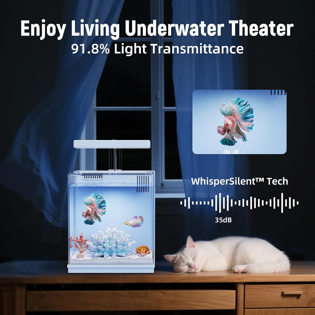 2 Gallon Aquarium Kit with Filtration & LED Light X87864