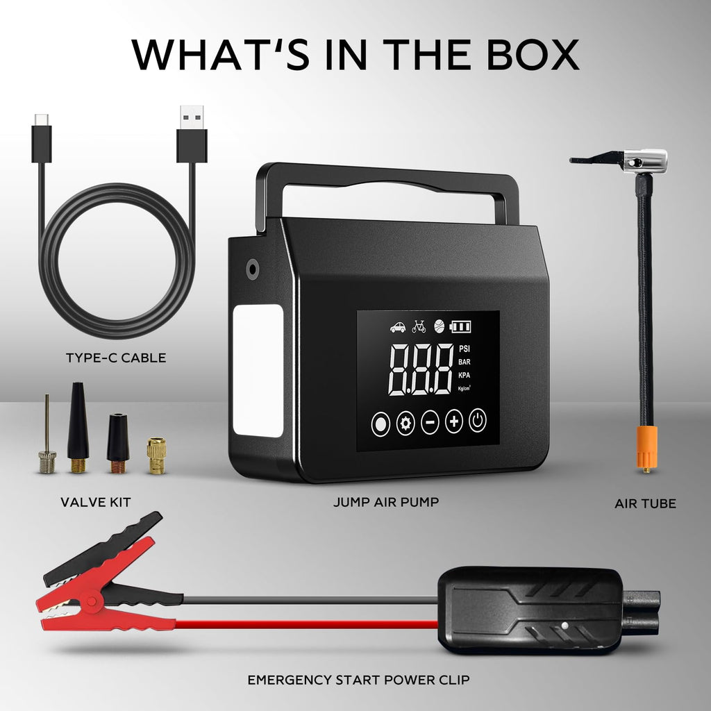 Portable Jump Starter with Air Compressor D718