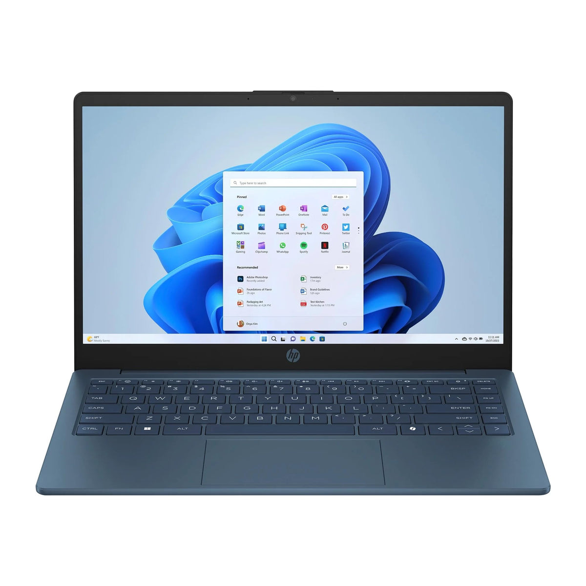 14" HD Laptop, Intel Celeron N150, 4GB RAM, 128GB Storage, Blue H67097