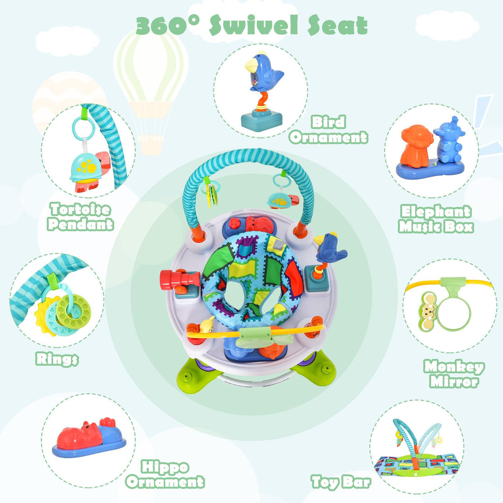 4 in 1 Baby Bouncer Activity Center with Playtime Mat and Activity Table E102565