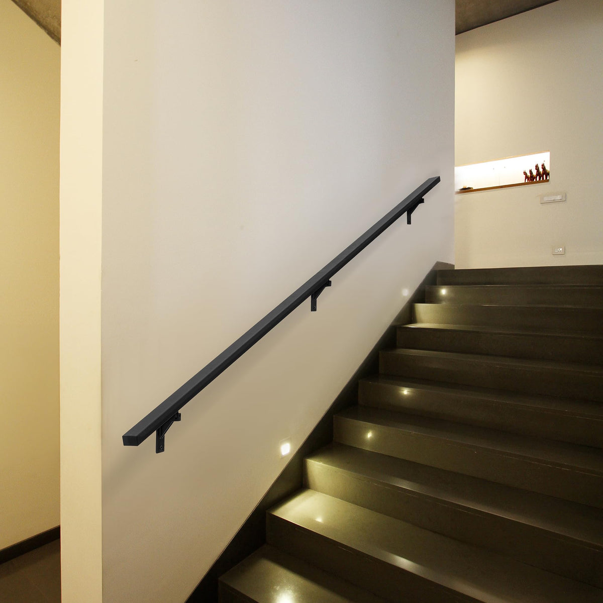 Matte Black Handrails Kit for Stairs M182