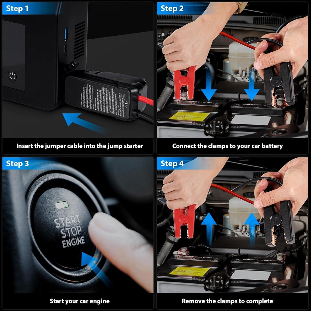 Portable Jump Starter with Air Compressor D718