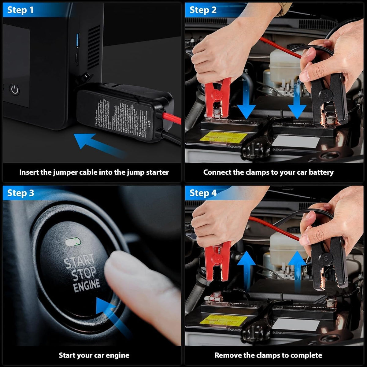 Portable Jump Starter with Air Compressor D718