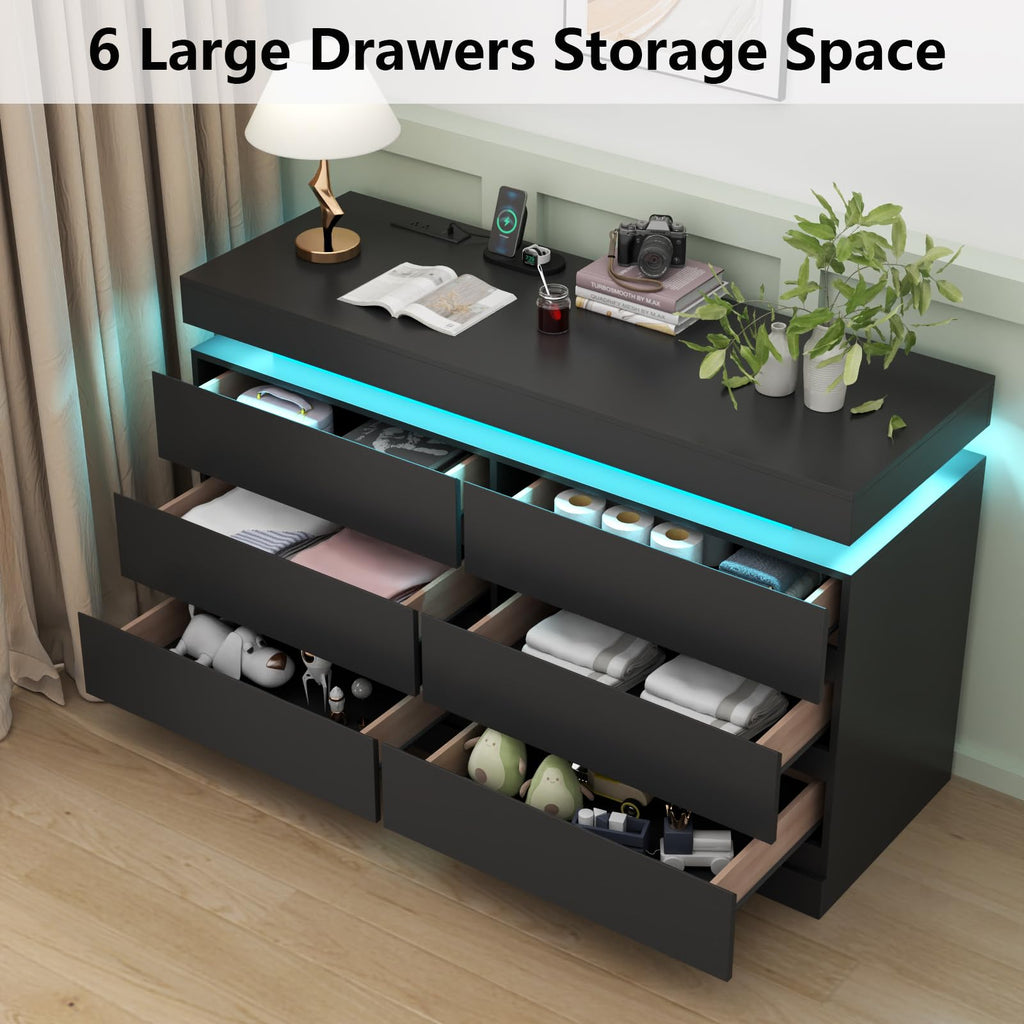 6 Drawer Dresser with Power Outlet P32576