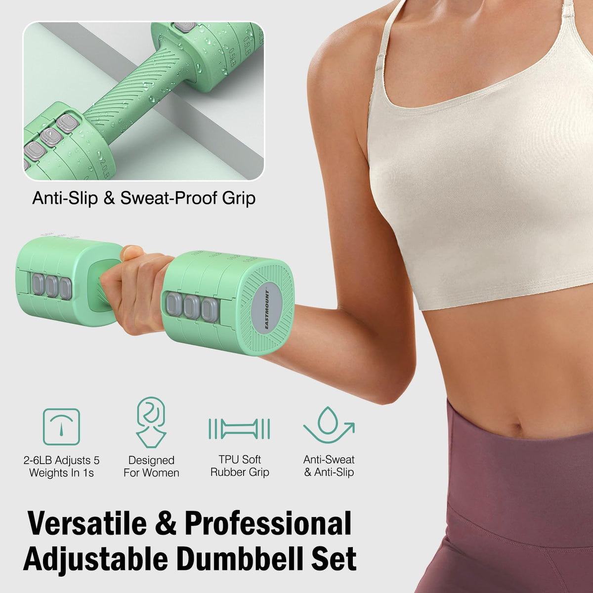 Adjustable Weight Dumbbells Set of 2 H989