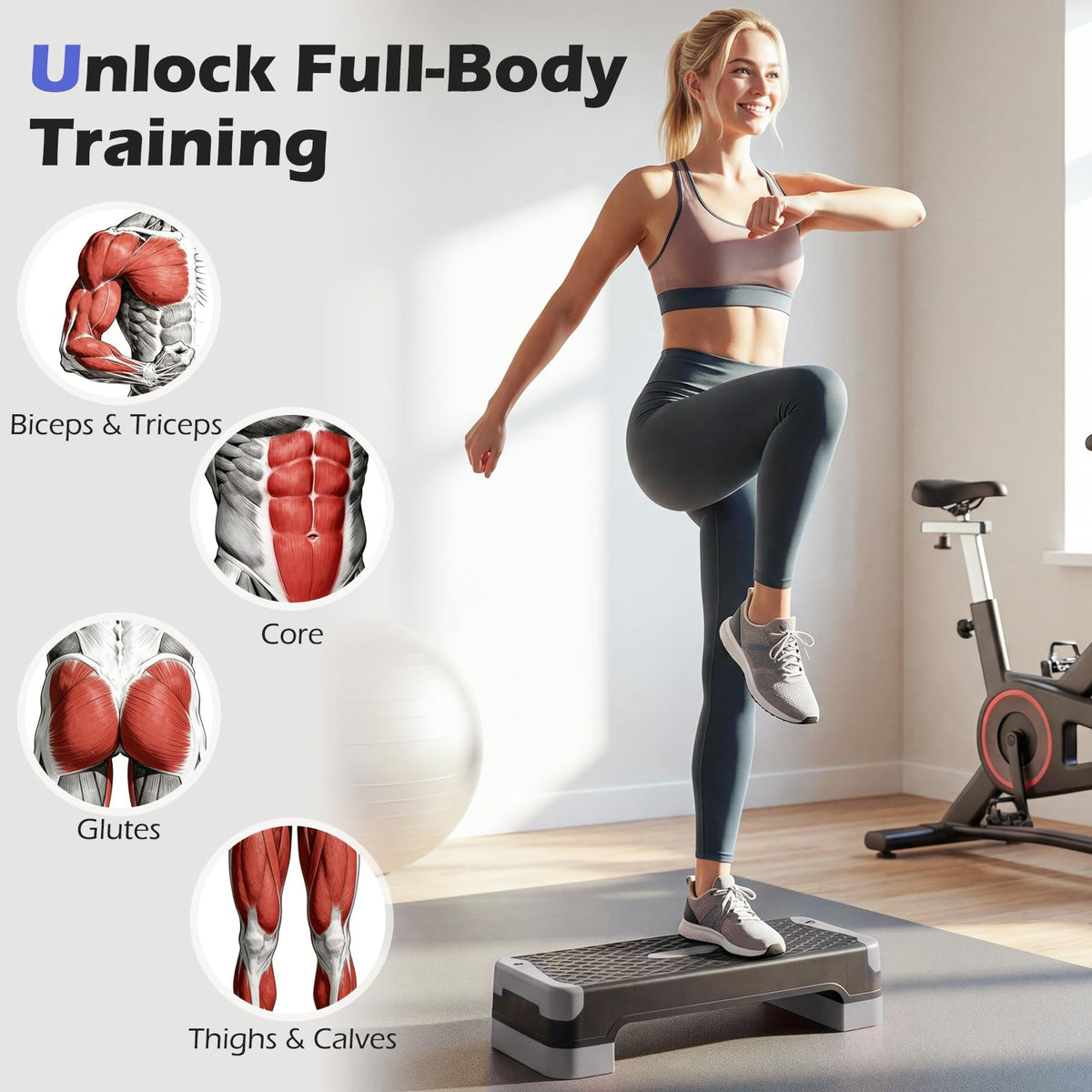 Adjustable Exercise Stepper I46872