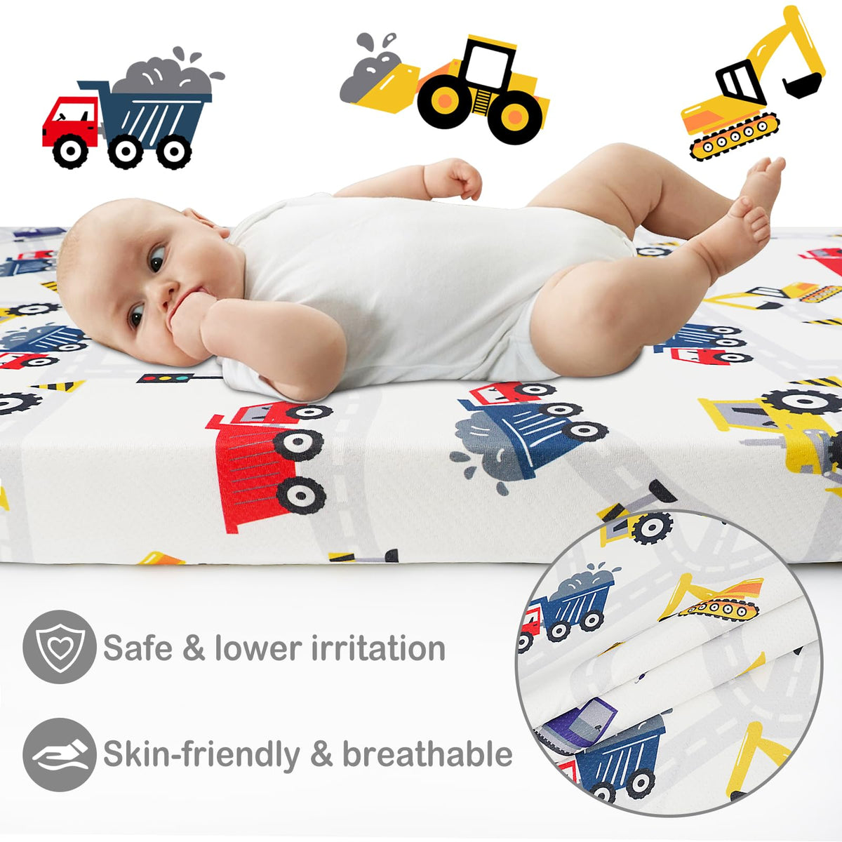 38" x 26" Soft Foam Pack N Play Mattress Y83612
