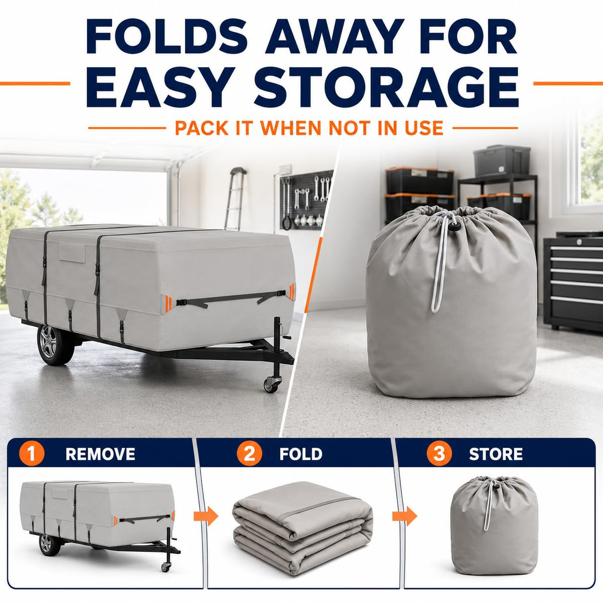 420D Oxford Pop Up Camper Cover F6002