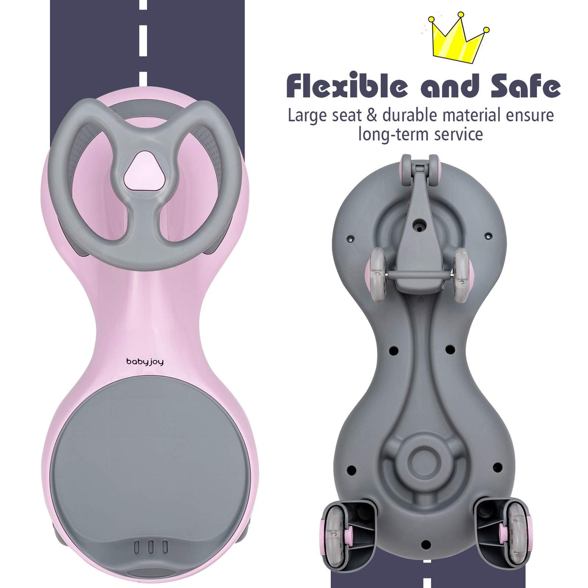 Pink Wiggle Car with LED Flashing Wheels Y324308