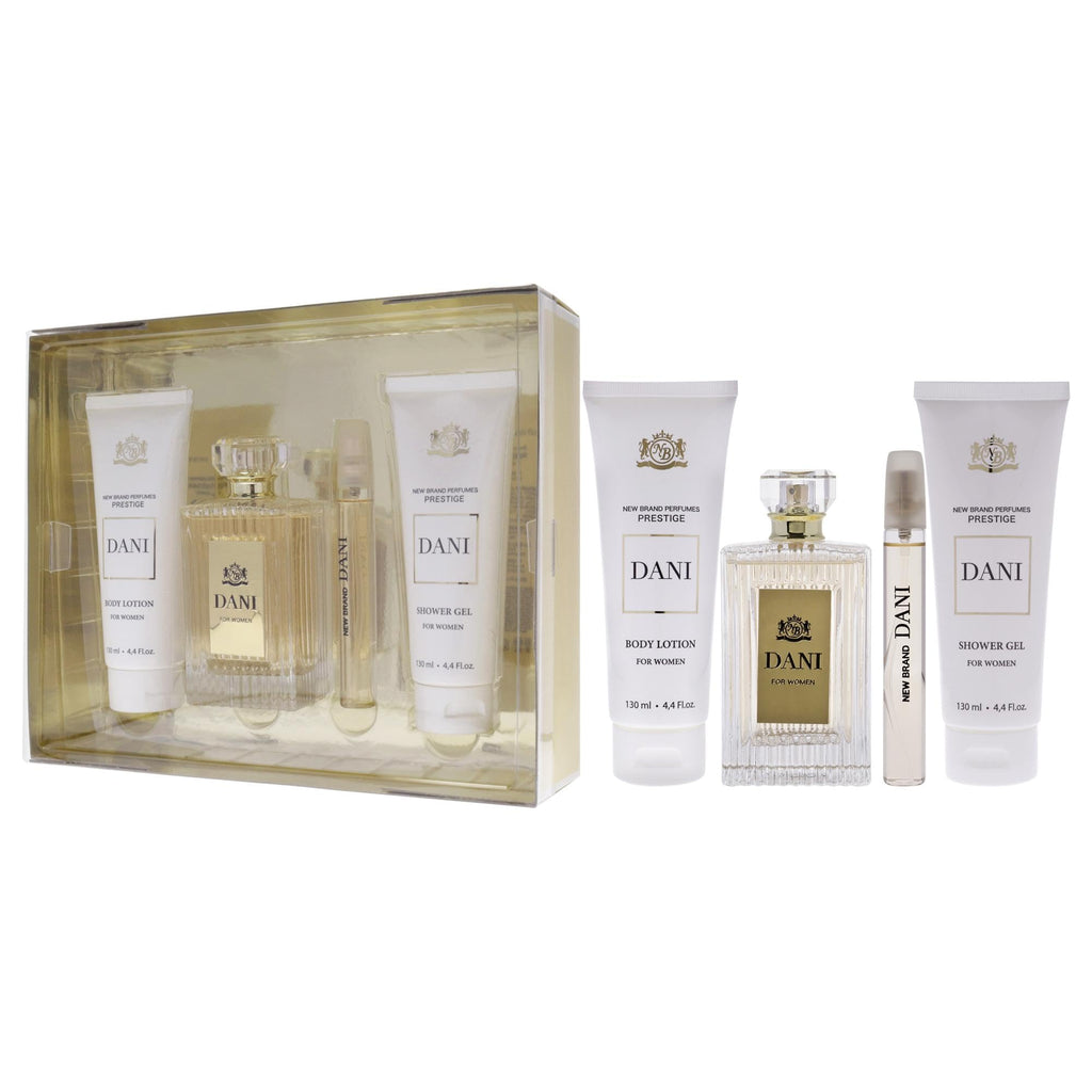 4 Pc Gift Set 3.3oz EDP Spray, 0.5oz EDP Spray, 4.4oz Shower Gel, 4.4oz Body Lotion J525