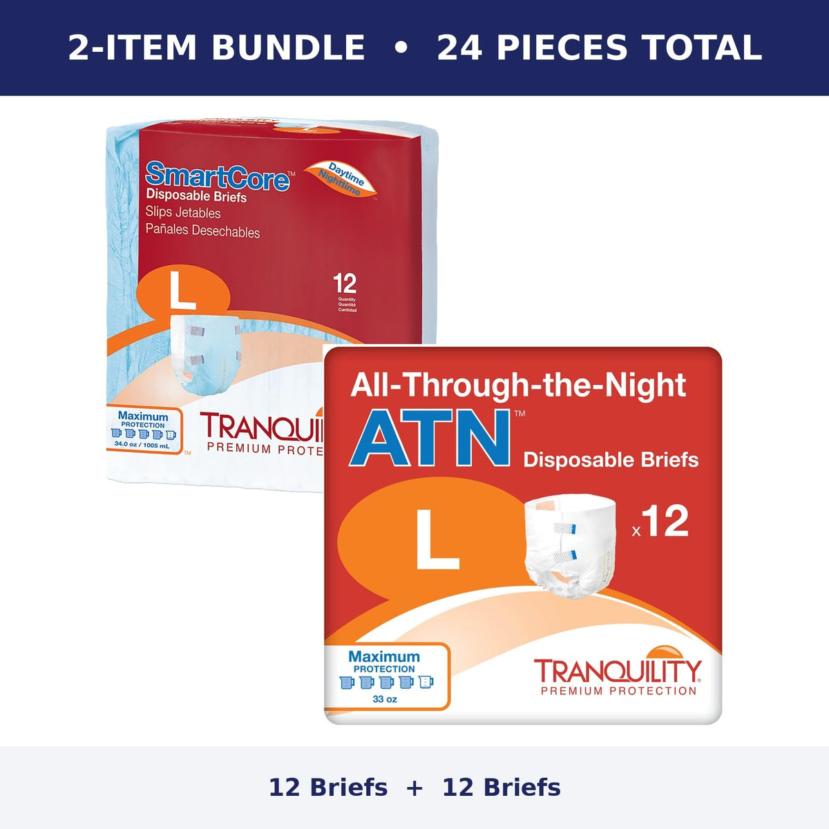 Large Briefs Trial Bundle, 12ct Bags R436668