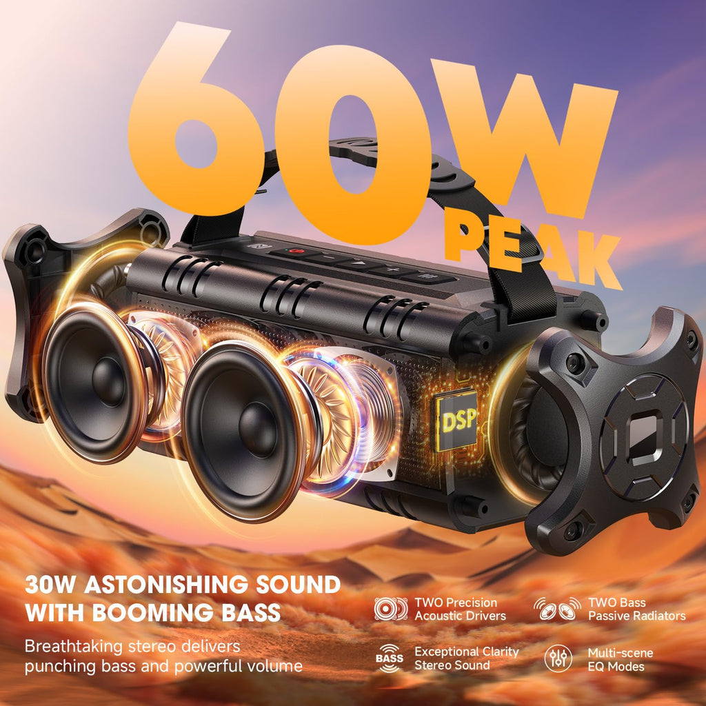 Portable Bluetooth Speaker 60W Waterproof F6430