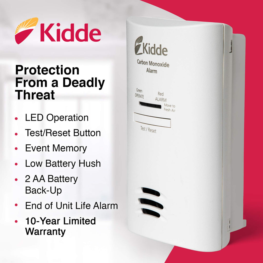 Plug-in Carbon Monoxide Detector with AA Battery Backup P721