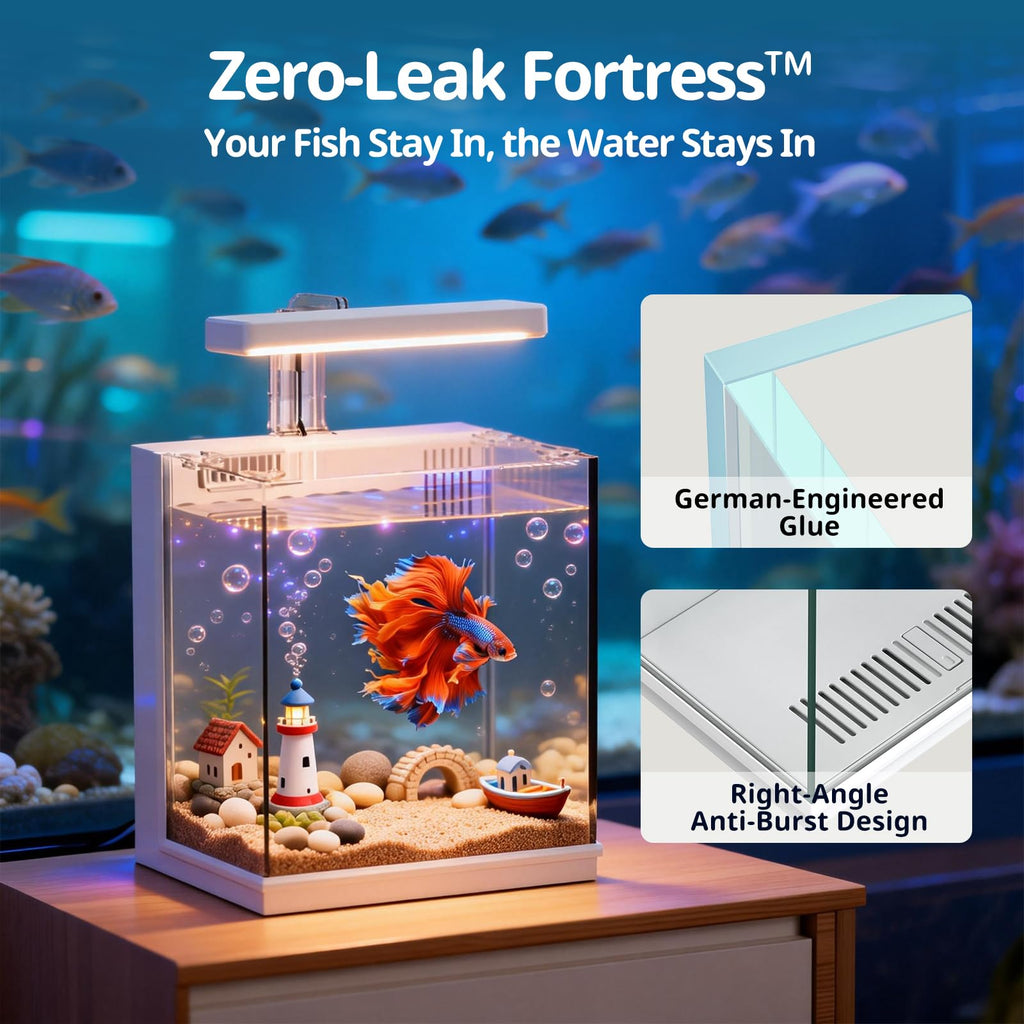 2 Gallon Aquarium Kit with Filtration & LED Light X87864