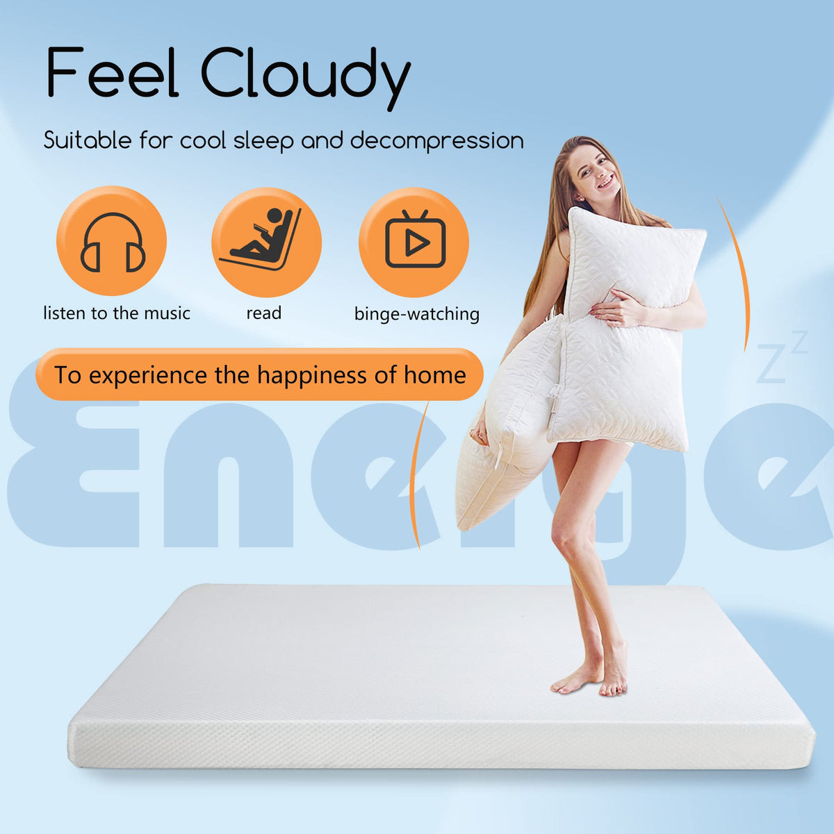 5" Twin Gel Memory Foam Mattress L4812