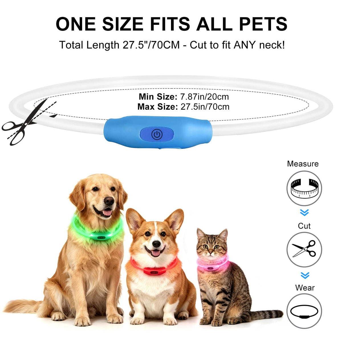 2-Pack Rechargeable LED Dog Collar G995759