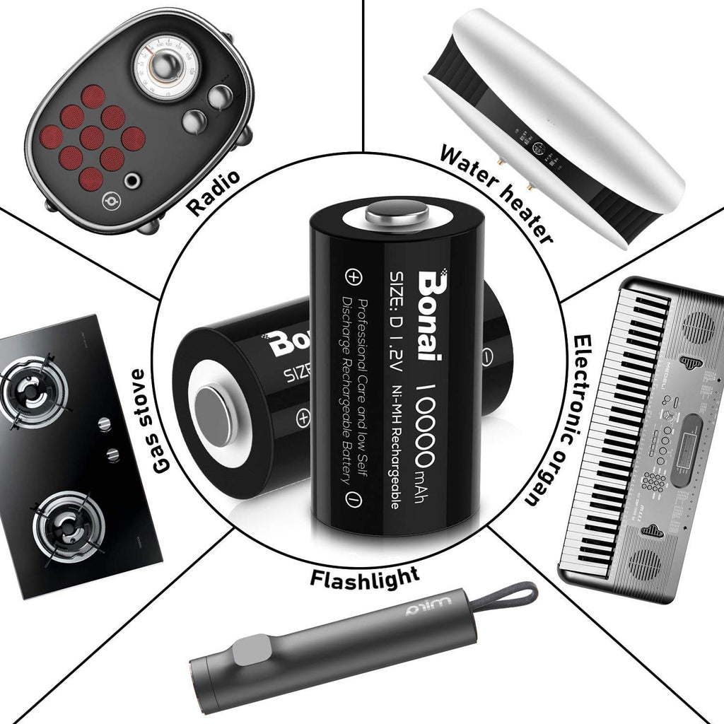 Rechargeable D Batteries 8 Pack D897