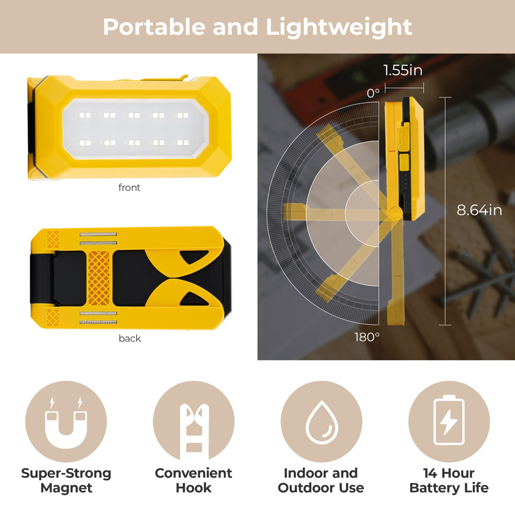 Rechargeable Magnetic LED Work Light 2.5W 1,500 Lumens X4877