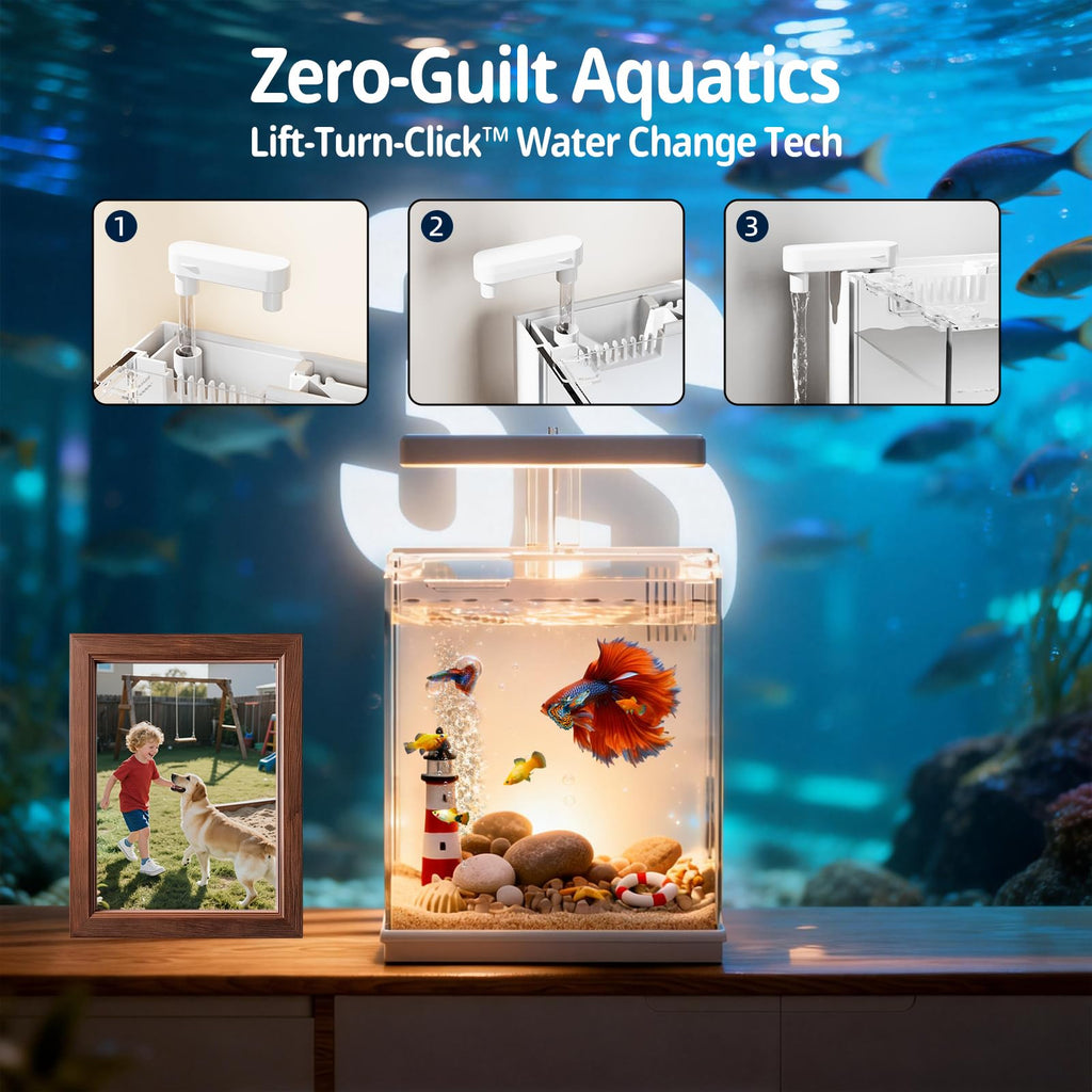 2 Gallon Aquarium Kit with Filtration & LED Light X87864