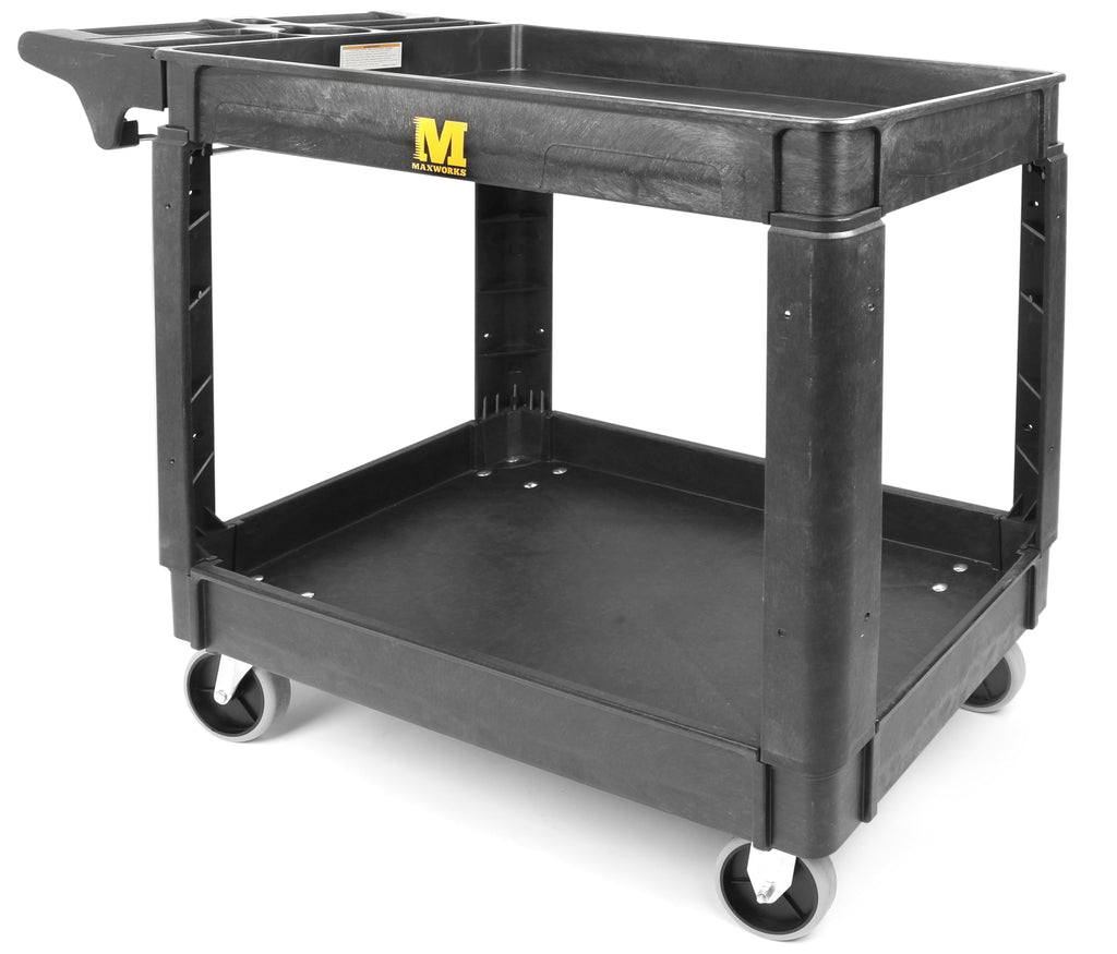 Heavy Duty 2-Shelf Polypropylene Utility Cart 500 lb Capacity H986