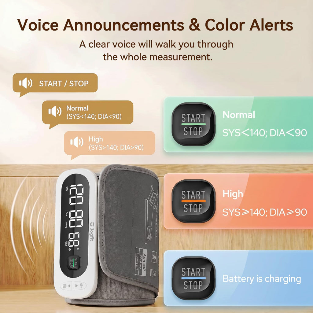 Wireless Upper Arm Blood Pressure Monitor with Cuff D219