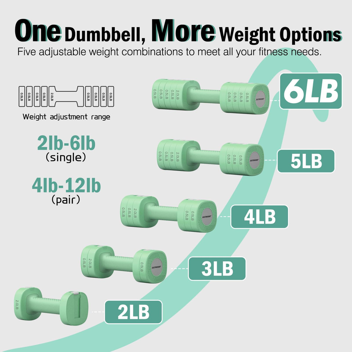 Adjustable Weight Dumbbells Set of 2 H989