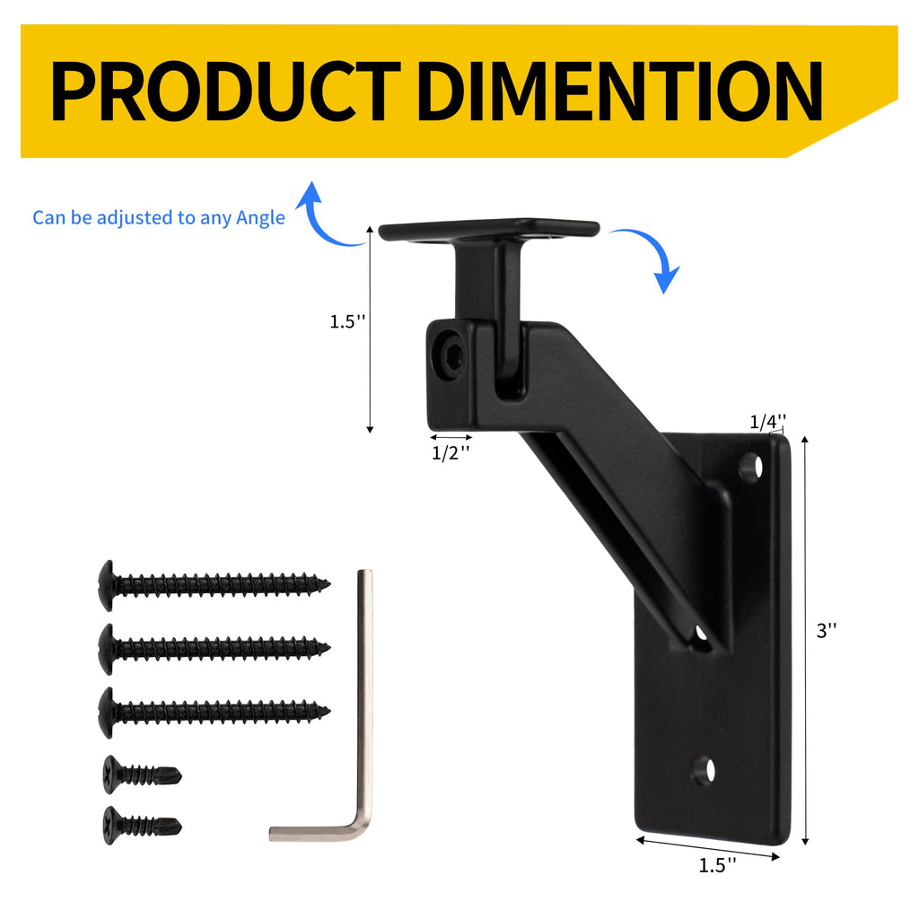 Matte Black Handrails Kit for Stairs M182