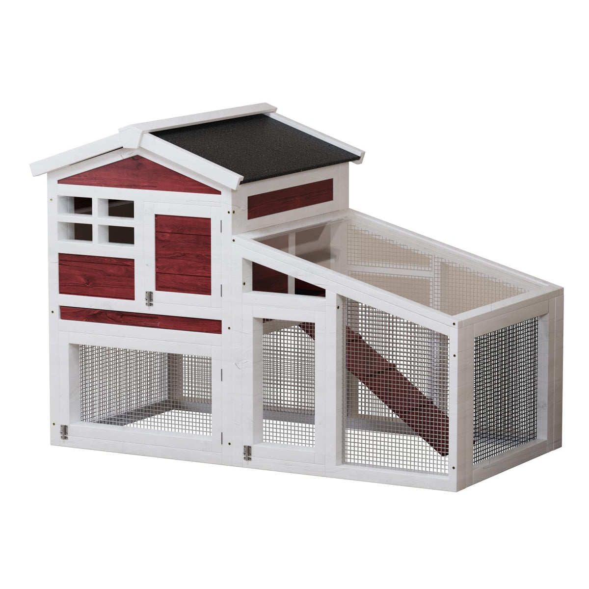 Weatherproof Wooden Rabbit Hutch M759686