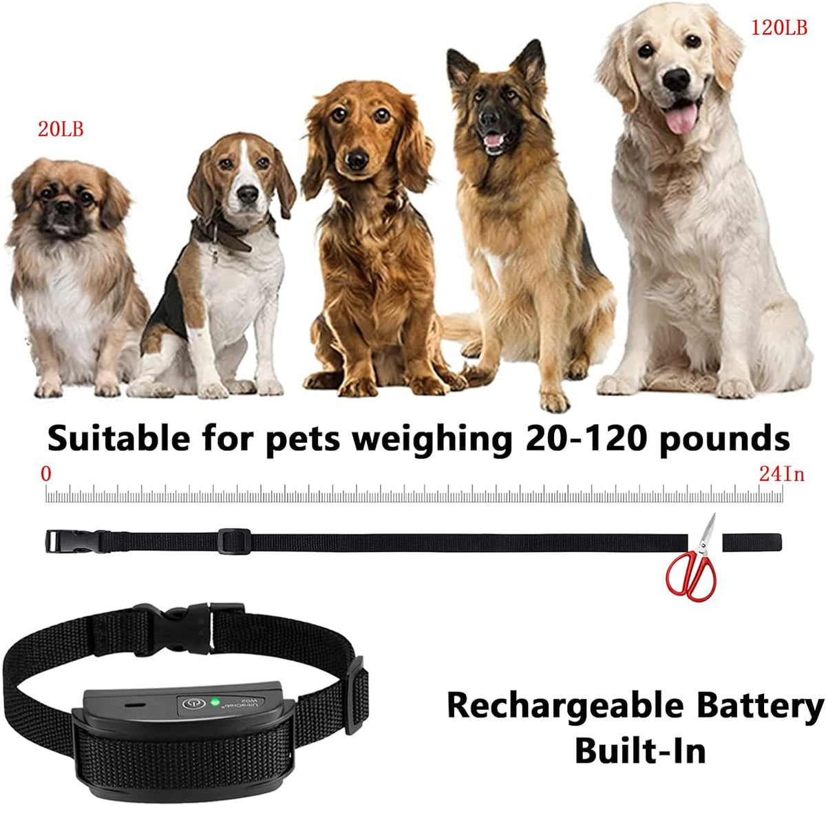 In-Ground Electric Dog Fence System with Waterproof Training Collar Z1523