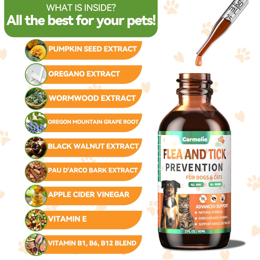 Flea and Tick Prevention for Dogs and Cats 60ml T767768