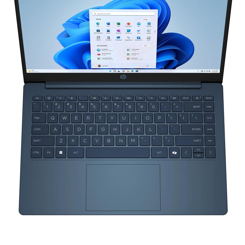 14" HD Laptop, Intel Celeron N150, 4GB RAM, 128GB Storage, Blue H67097