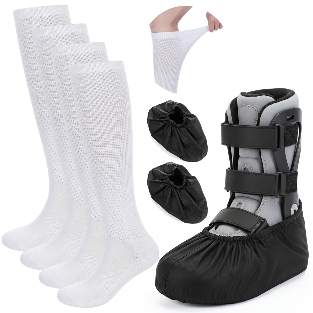 White Waterproof Non Slip Walking Boot Covers 2 Pairs J780