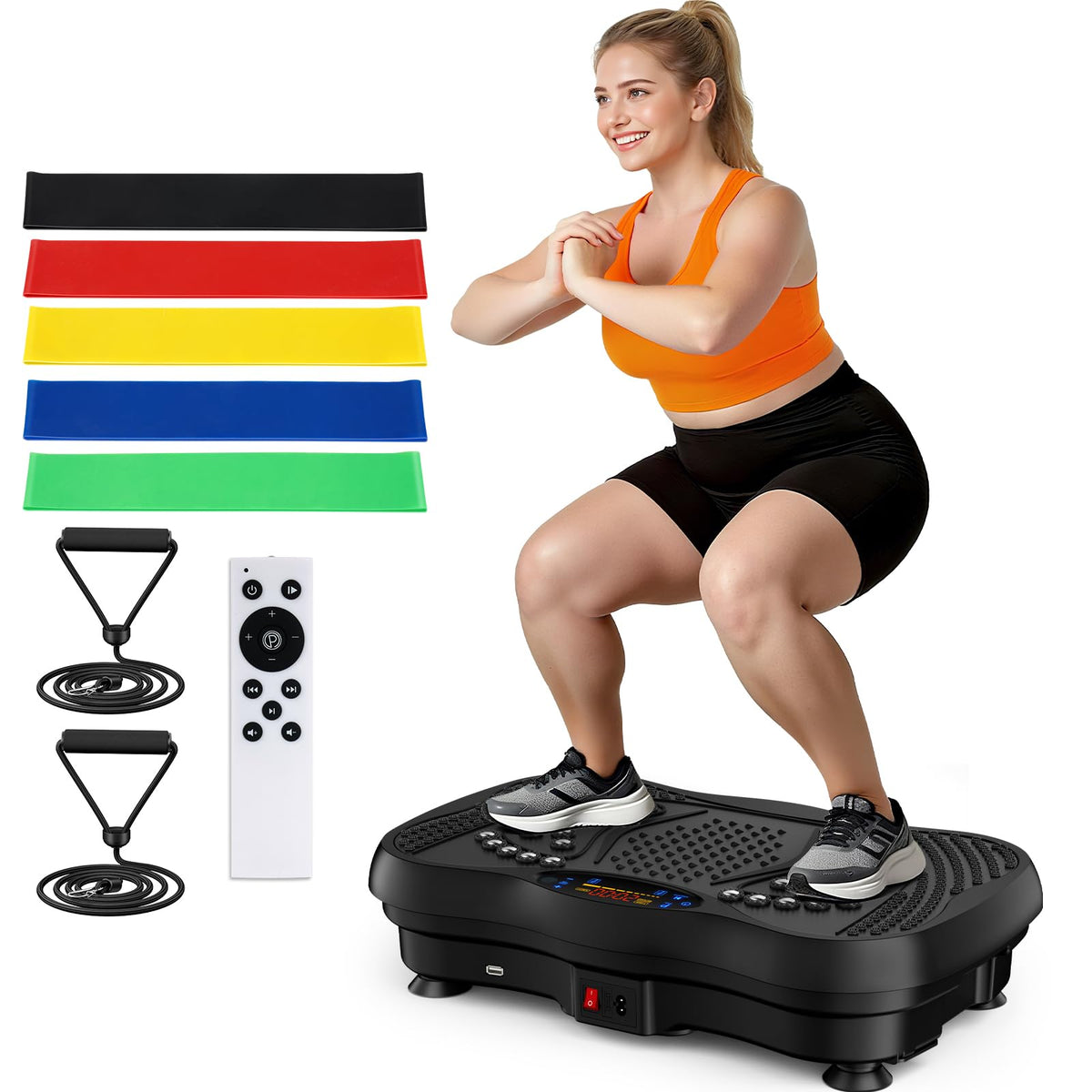 Vibration Plate Exercise Machine 130 Levels 450 Lbs Capacity G155