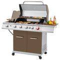 5-Burner Propane Gas Grill with Side Burner J42623