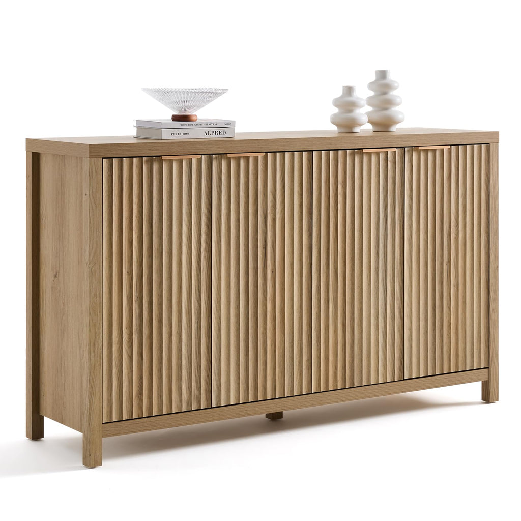 56" Golden Oak Buffet Cabinet Y841063