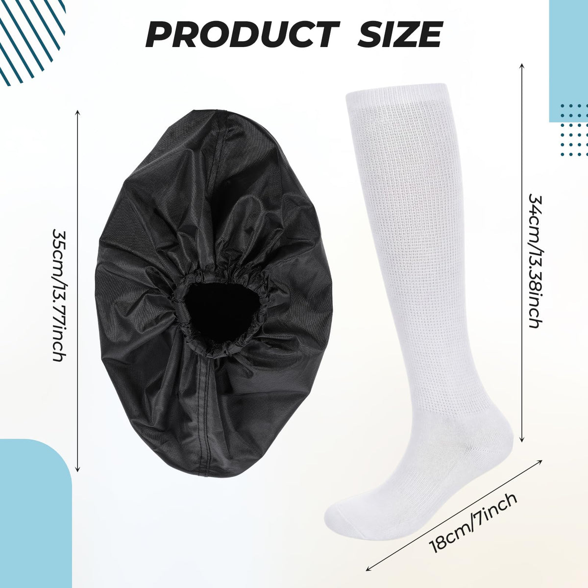 White Waterproof Non Slip Walking Boot Covers 2 Pairs J780