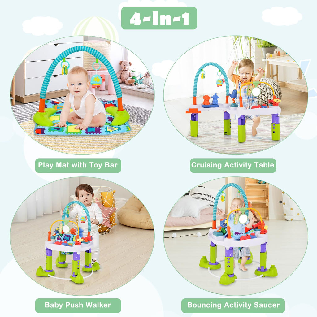 4 in 1 Baby Bouncer Activity Center with Playtime Mat and Activity Table E102565