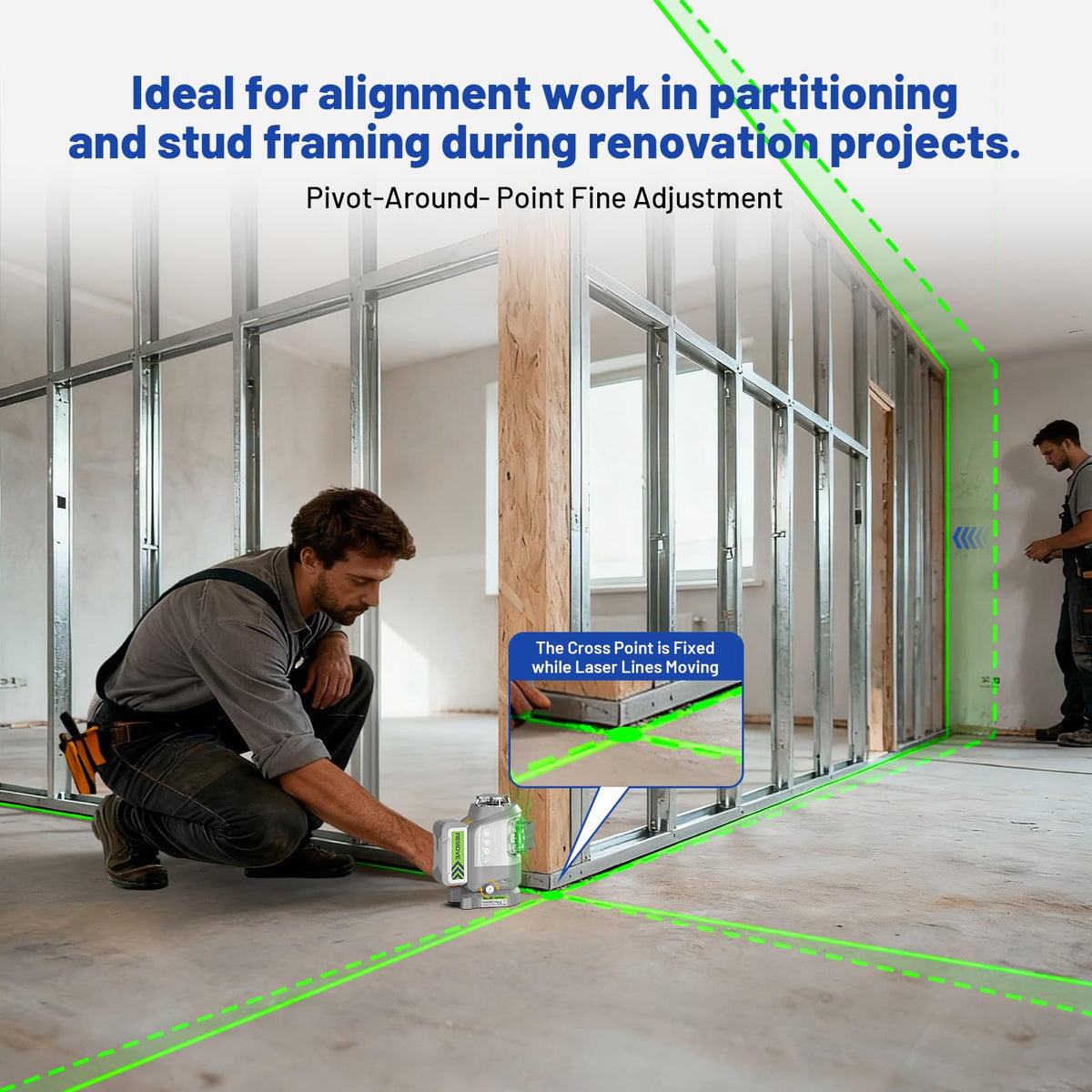 360 Self Leveling Green Laser Level with Remote Control K2482
