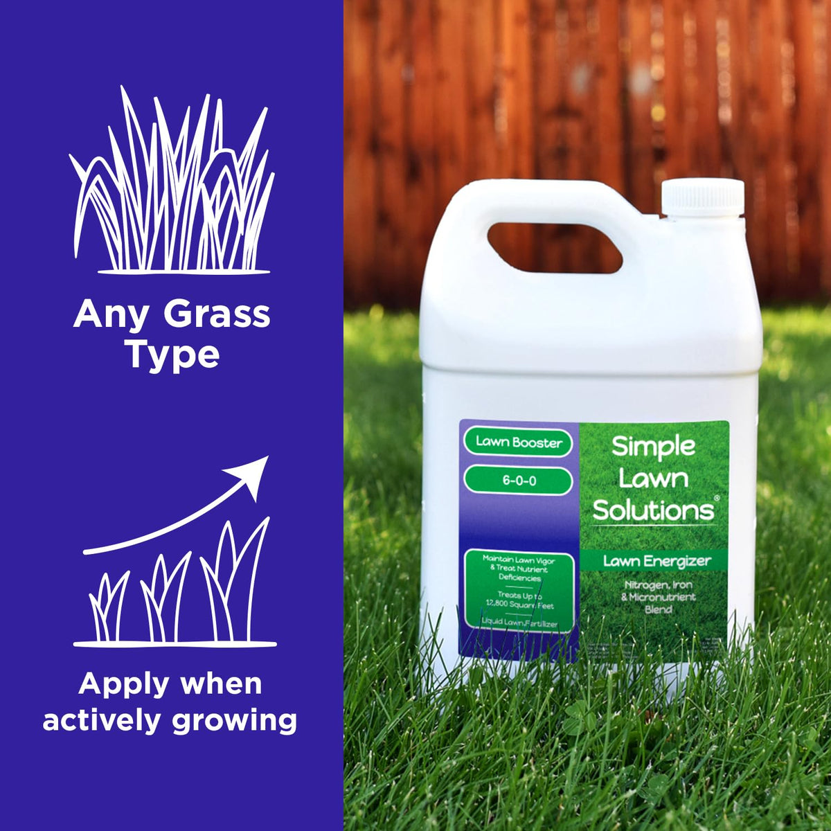 Commercial Grade Liquid Grass Fertilizer with Nitrogen, Iron, Micronutrients 1 Gallon O81237