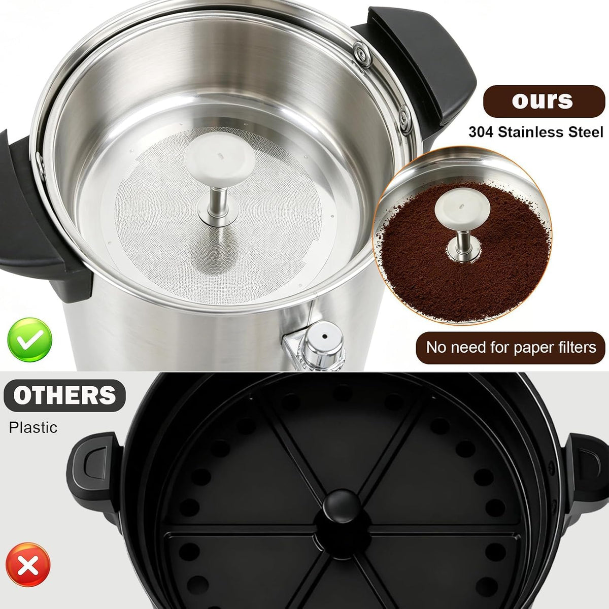 70 Cup Stainless Steel Coffee Urn B833
