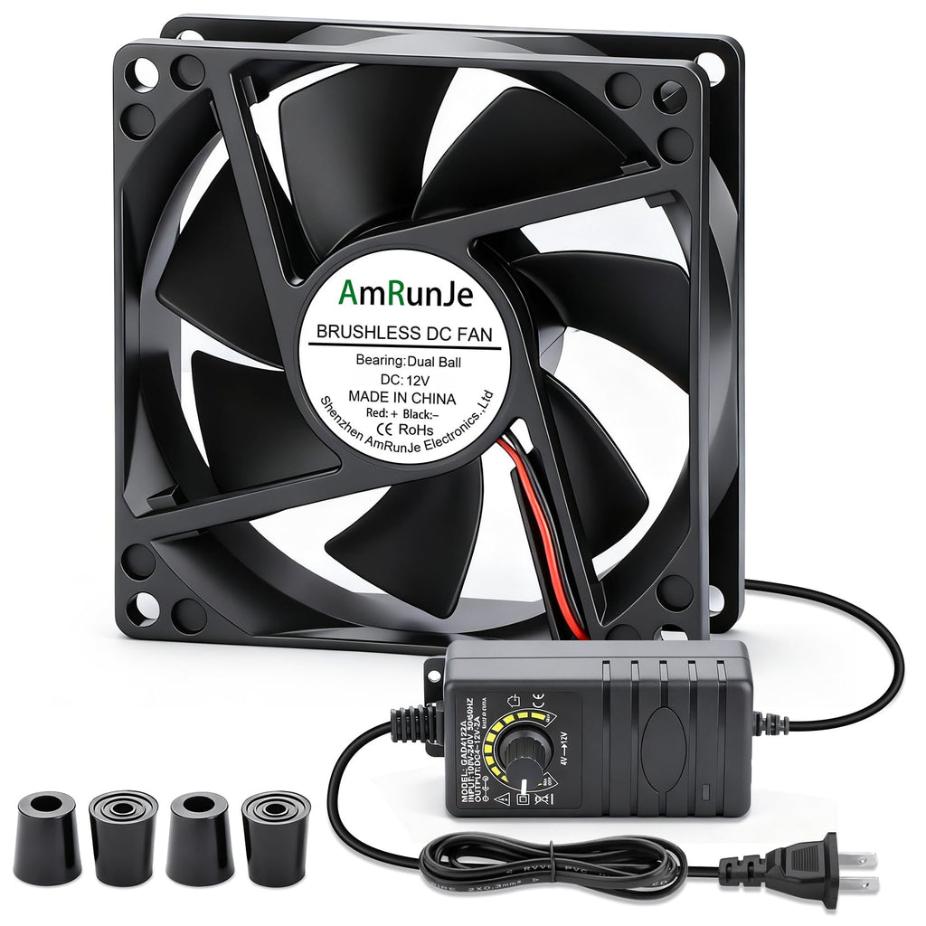 80mm 12v Small Computer Fan with AC Plug C75982
