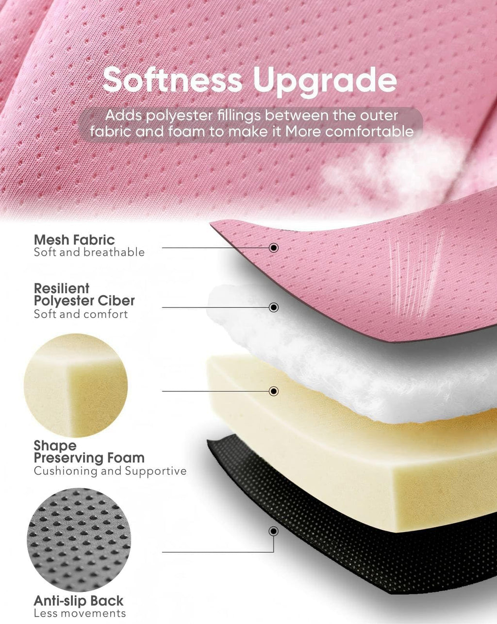 Pink Infant Car Seat Insert C604