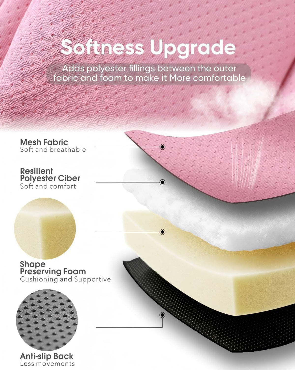 Pink Infant Car Seat Insert C604